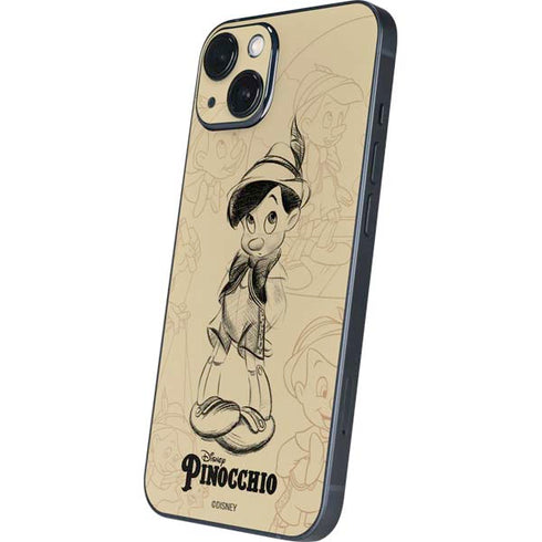 Disney Pinocchio Sketches Portrait iPhone 14 Plus Skin